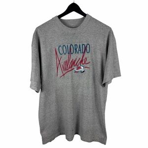 Vintage 90s Legend Athletics Colorado Avalanche NHL Hockey Shirt Size XL